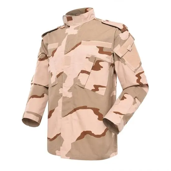 Uniforme militaire camouflage désert trois couleurs